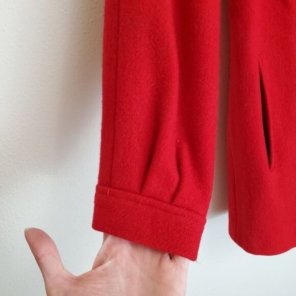 Vintage Jill Jr. double breasted wool coat red - Picture 6 of 13